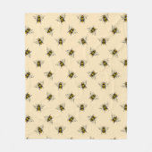 クイーンビーパターン フリースブランケット (正面)