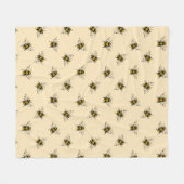 クイーンビーパターン フリースブランケット (正面(横))