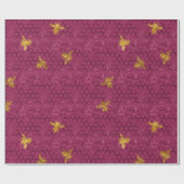 クイーンビーパターン ラッピングペーパー (フラット)