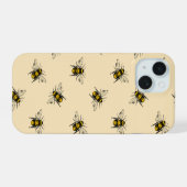 クイーンビーパターン iPhone 15ケース (裏面横)