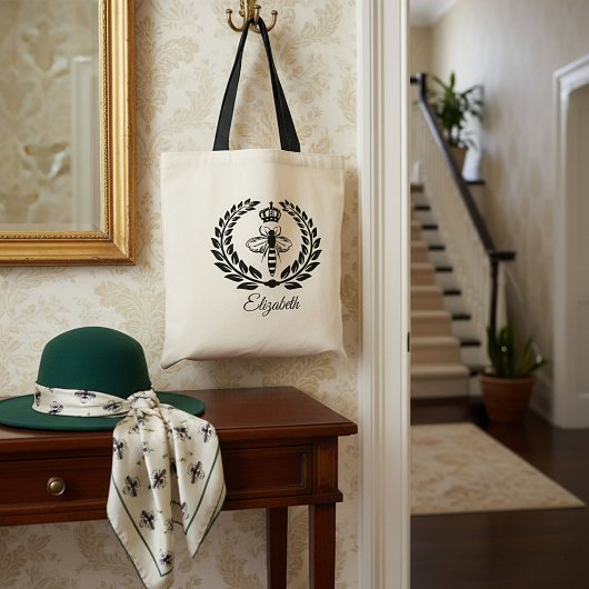 クイーンビーパーソナライズされた トートバッグ