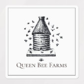 クイーンビーファームズビーハイブアピール ラベル (デザイン2)