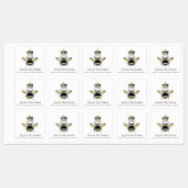 クイーンビーファームズ 養蜂場の蜂蜜製品 ラベル (シート)