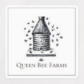 クイーンビーファームズ 養蜂場 ラベル (デザイン1)