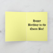 クイーンビーフェアリー誕生日またはグリーティングカード カード (内部)
