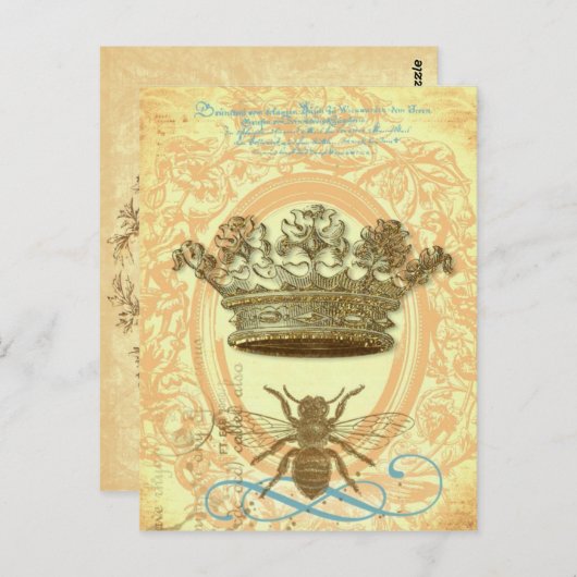 クイーンビーポストカードまたは招待状 ポストカード (正面/裏面)