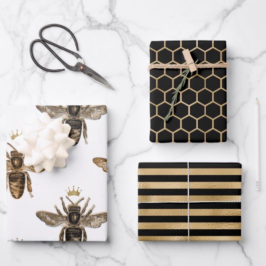 クイーンビーラッピング紙シート ラッピングペーパーシート (正面)