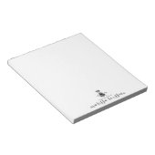 クイーンビーロゴクラウン手書きスクリプト名 ノートパッド (アングル)