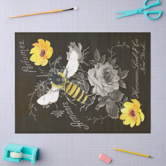 クイーンビーヴィンテージエフエメラ香水アド 薄葉紙 (クラフト)