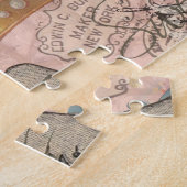 クイーンビーヴィンテージビューティフルコラージュ ジグソーパズル (側面)