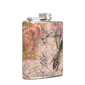 クイーンビーヴィンテージビューティフルコラージュ フラスク (右)