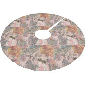 クイーンビーヴィンテージビューティフルコラージュ ブラッシュドポリエステルツリースカート (アングル)