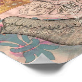 クイーンビーヴィンテージビューティフルコラージュ ポスター (角)