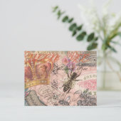 クイーンビーヴィンテージビューティフルコラージュ ポストカード (スタンド正面)