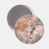 クイーンビーヴィンテージビューティフルコラージュ マグネット (正面/裏面)