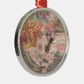 クイーンビーヴィンテージビューティフルコラージュ メタルオーナメント (右)