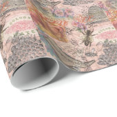 クイーンビーヴィンテージビューティフルコラージュ ラッピングペーパー (ロールコーナー)