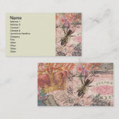 クイーンビーヴィンテージビューティフルコラージュ 名刺 (正面/裏面)