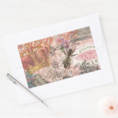 クイーンビーヴィンテージビューティフルコラージュ 長方形シール (封筒)