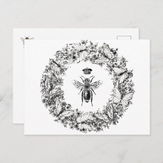 クイーンビー救ザビーズバタフライリース ポストカード (正面/裏面)