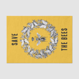 クイーンビー救ザビーツバタフライリースイエロー 薄葉紙