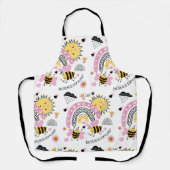 クイーンビー最高のズフレンズ永遠にかわいいBFFの女の子 エプロン (正面)