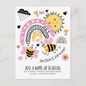 クイーンビー最高のズフレンズ永遠にかわいいBFFの女の子 ポストカード (正面)