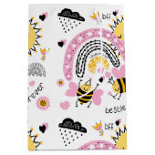 クイーンビー最高のズフレンズ永遠にかわいいBFFの女の子 ミディアムペーパーバッグ (正面)