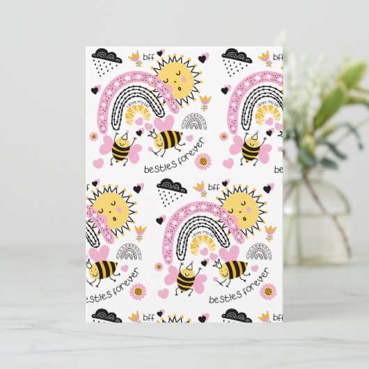 クイーンビー最高のズフレンズ永遠にかわいいBFFの女の子 招待状 (スタンド正面)