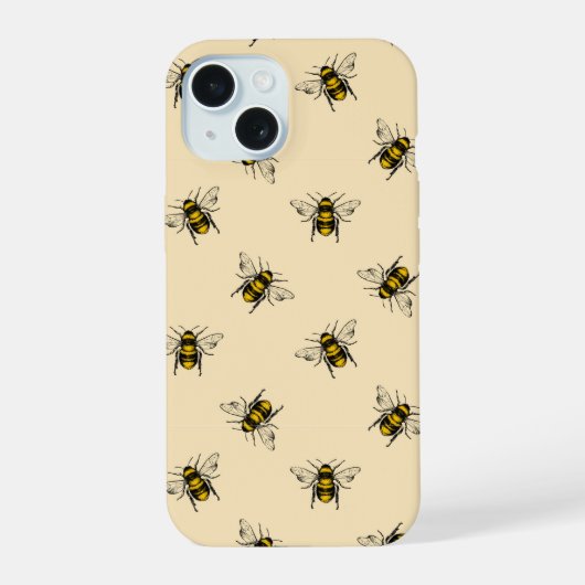 クイーンビー柄 iPhone 15ケース (裏面)