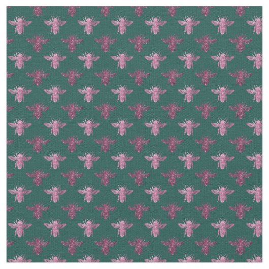 クイーンビー模様織物 ファブリック (クローズアップ)