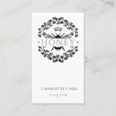 クイーンビー白黒金ゴールドビーキーパーハニーアピール 名刺 (正面)