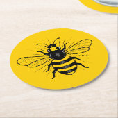 クイーンビー紙コースター ラウンドペーパーコースター (アングル)