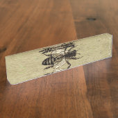 クイーンビー野生生物虫 デスクネームプレート (側面)