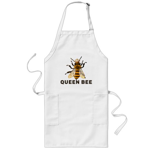 クイーンビー金ゴールドクラウン ロングエプロン (正面)