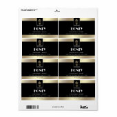 クイーンビー金ゴールドミニマリスト蜂蜜 ラベル (フルシート)