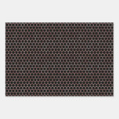 クイーンビー金ゴールド&ブラックラッピング紙シート ラッピングペーパーシート (正面2)