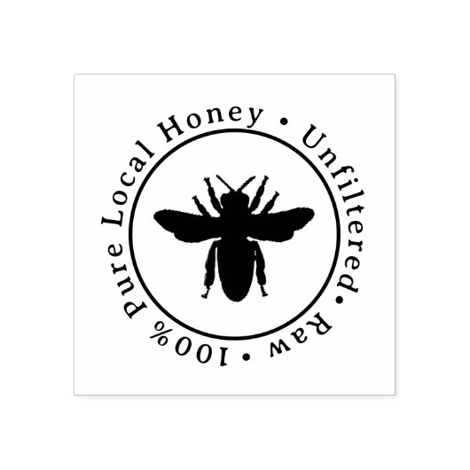 クイーンビー100%純粋な地元のフィルターなし生の蜂蜜 ラバースタンプ (インプリント)