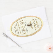 クイーンビー16オズクイーンラインジャールローハニー金ゴールド 楕円形シール (封筒)