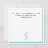 クイーンビー |クラウンビーティール（緑がかった色）サンキューカード サンキューカード (裏面)