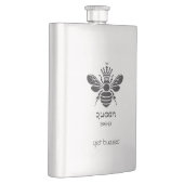 クイーンビー 「ステイ バズド」 ステンレススチール フラスク (右)