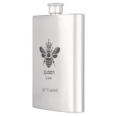 クイーンビー 「ステイ バズド」 ステンレススチール フラスク (左)