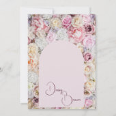 クイーンピエレガントンクフローラアーチサマーブライダルシューウェ 招待状 (裏面)