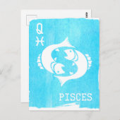クイーンピセス占星術スターサイン〔占星術の〕十二宮図誕生日 ポストカード (正面/裏面)