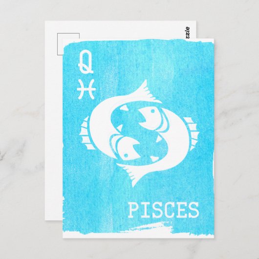 クイーンピセス占星術スターサイン〔占星術の〕十二宮図誕生日 ポストカード (正面/裏面)