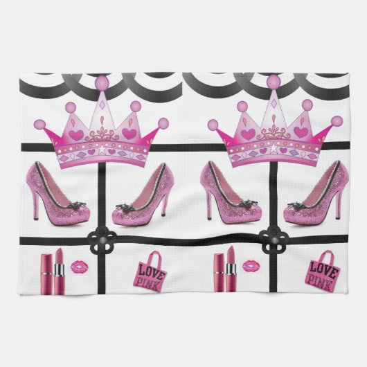 クイーンピンクのキッチンタオル キッチンタオル (横)