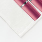 クイーンピンク白フリースブランケット フリースブランケット (角)