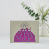 クイーンファッションプレート~はがきフランスのヴィンテージ ポストカード (スタンド正面)