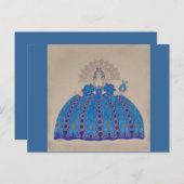 クイーンファッションプレート～はがきフランスのヴィンテージ ポストカード (正面/裏面)