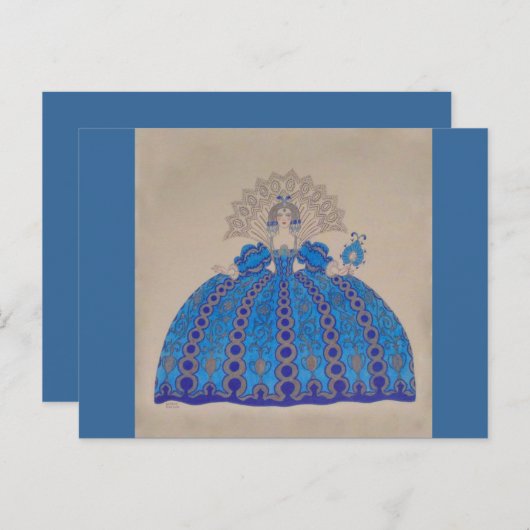 クイーンファッションプレート～はがきフランスのヴィンテージ ポストカード (正面/裏面)